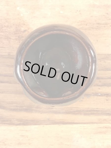 スカルの陶器製の50年代ビンテージショットグラス