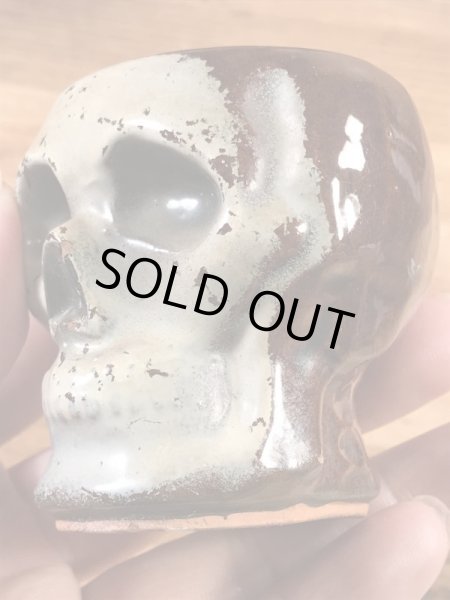 Skullのセラミック製の50’sヴィンテージショットグラス