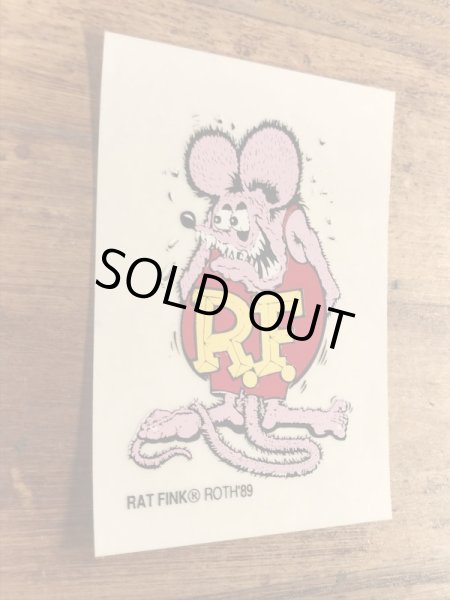 ラットフィンクのビニール製の80年代ビンテージステッカー