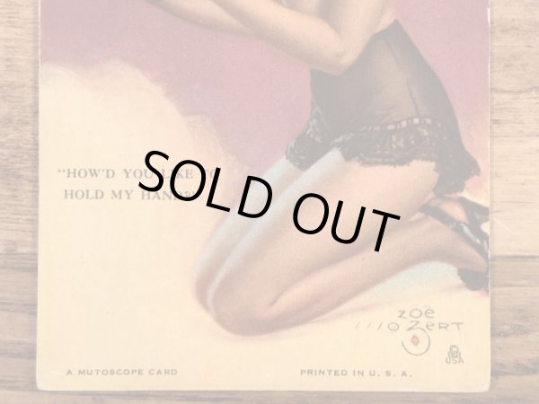 How'd You Like To Hold My Hand?のメッセージが書かれたピンナップの40’sヴィンテージカード