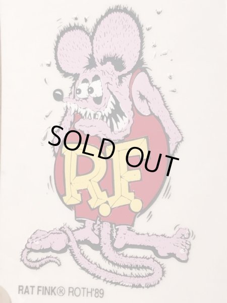 ラットフィンクのビニール製の80年代ビンテージステッカー