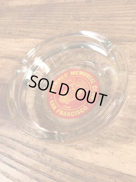 USマリーンコープスのガラス製の70’sヴィンテージアシュトレイ