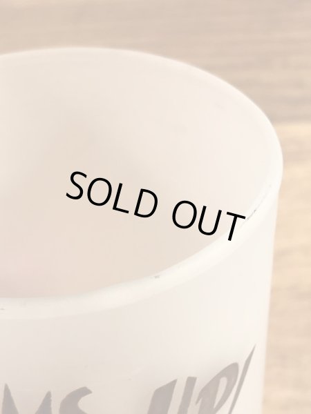 ウッドペッカーのすりガラスの60’sヴィンテージガラスコップ