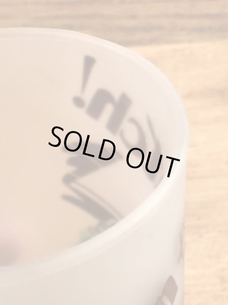 ウッドペッカーのすりガラスの60’sヴィンテージガラスコップ