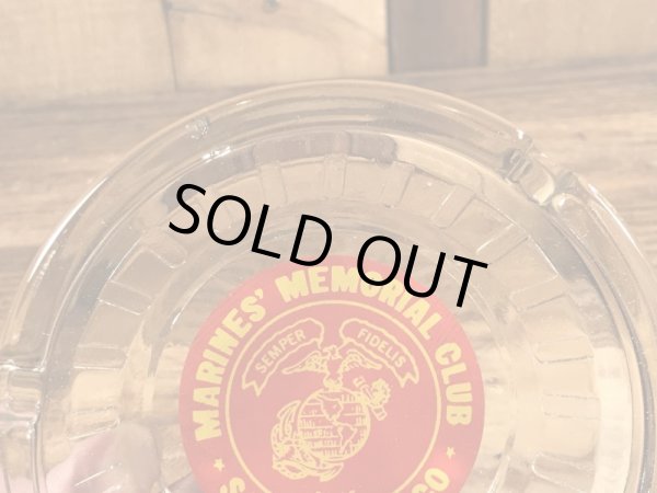 USマリーンコープスのガラス製の70’sヴィンテージアシュトレイ