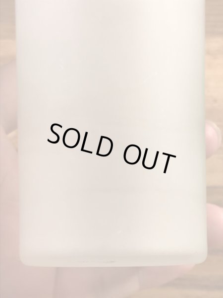 ウッドペッカーのすりガラスの60’sヴィンテージガラスコップ