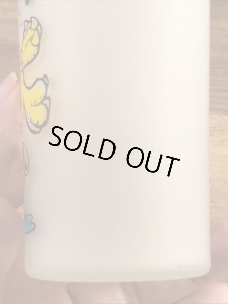 ウッドペッカーのすりガラスの60’sヴィンテージガラスコップ