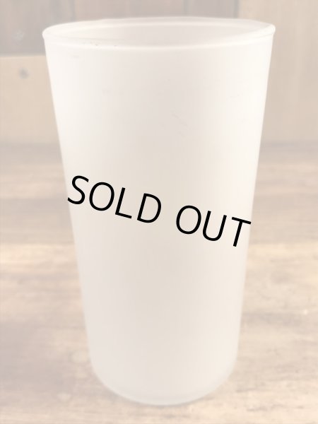 ウッドペッカーのすりガラスの60’sヴィンテージガラスコップ