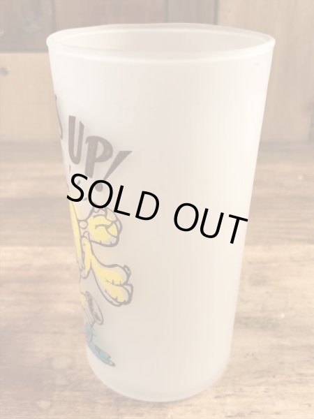 ウッドペッカーのすりガラスの60’sヴィンテージガラスコップ