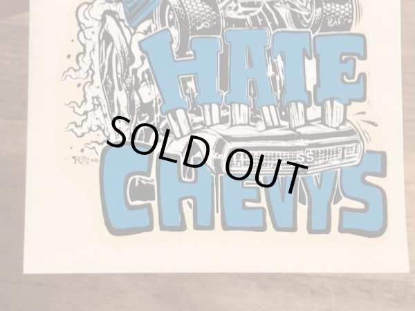 Ed “Big Daddy” RothのFords Hate Chevysの60’sヴィンテージウォータースライドデカール