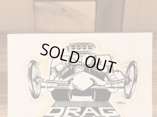 ビッグダディーエドロスのドラッグレーサーズの60年代ビンテージ水張りステッカー