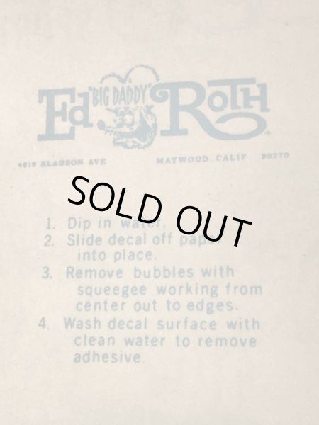 ビッグダディーエドロスの396スーパースポーツの60年代ビンテージ水張りステッカー