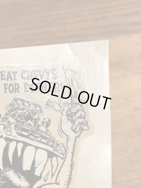 ビッグダディーエドロスのマスタングモンスターの60年代ビンテージ水張りステッカー