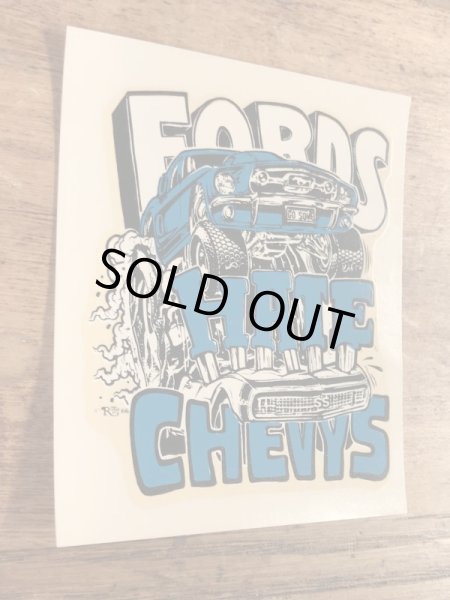 ビッグダディーエドロスのフォードの60年代ビンテージ水張りステッカー