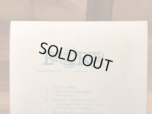 ビッグダディーエドロスのフォードの60年代ビンテージ水張りステッカー