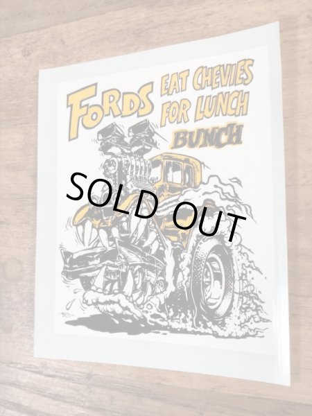 Ed “Big Daddy” RothのFords Eat Chevies For Lunch Bunchの60’sヴィンテージウォータースライドデカール