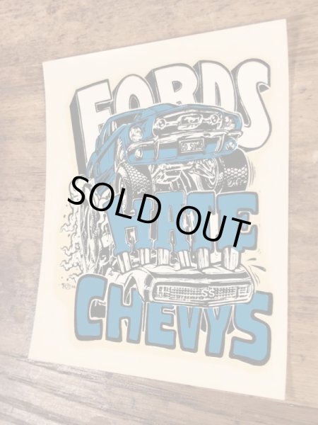 Ed “Big Daddy” RothのFords Hate Chevysの60’sヴィンテージウォータースライドデカール