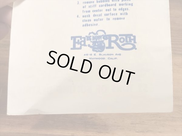 Ed “Big Daddy” RothのIron Coffinの60’sヴィンテージウォータースライドデカール