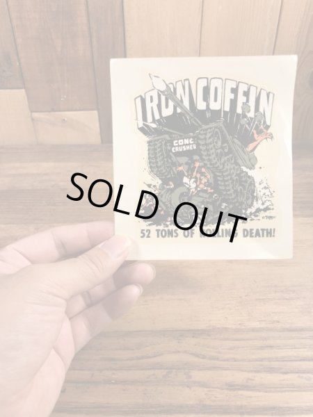 ビッグダディーエドロスのアイアンコフィンの60年代ビンテージ水張りステッカー