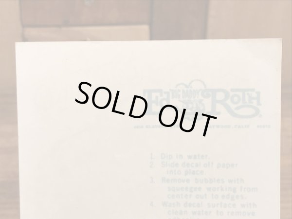 ビッグダディーエドロスのモンスターの60年代ビンテージ水張りステッカー