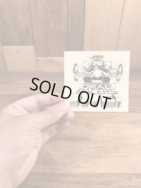 ビッグダディーエドロスのドラッグレーサーズの60年代ビンテージ水張りステッカー