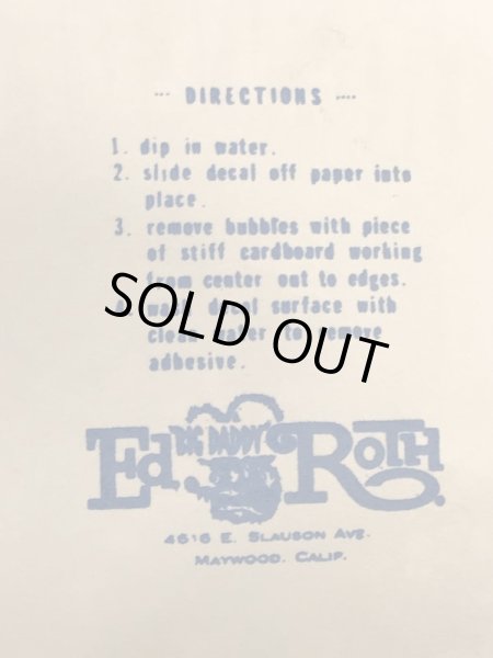 ビッグダディーエドロスのアイアンコフィンの60年代ビンテージ水張りステッカー