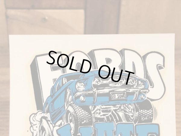 ビッグダディーエドロスのフォードの60年代ビンテージ水張りステッカー