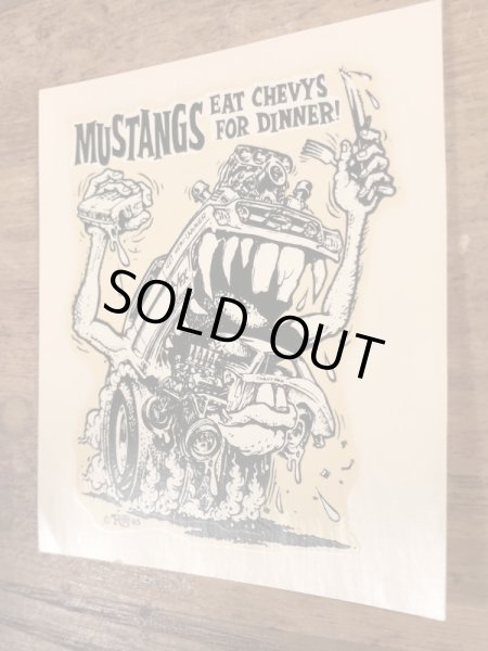 Ed “Big Daddy” Roth “Mustangs Eat Chevys For Dinner!” Water