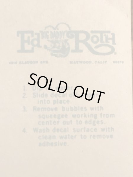 ビッグダディーエドロスのモンスターの60年代ビンテージ水張りステッカー