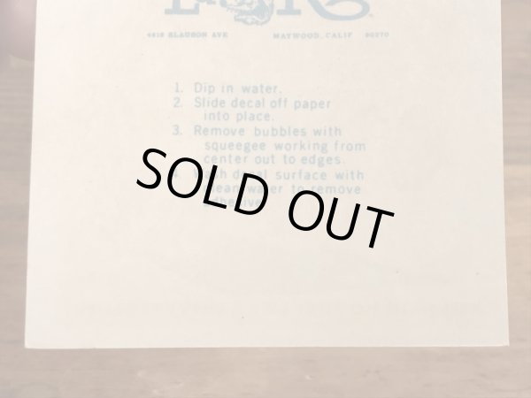 Ed “Big Daddy” Rothの396 Super Sportの60’sヴィンテージウォータースライドデカール