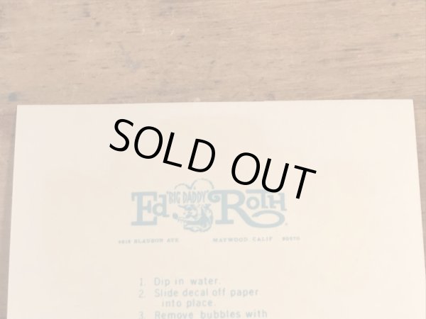 Ed “Big Daddy” RothのDrag Racers Inc!の60’sヴィンテージウォータースライドデカール