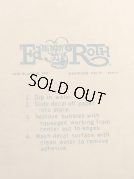 Ed “Big Daddy” RothのDrag Racers Inc!の60’sヴィンテージウォータースライドデカール