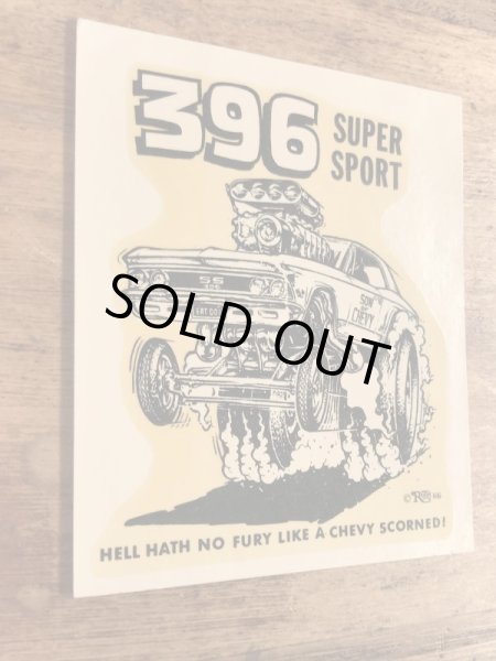 ビッグダディーエドロスの396スーパースポーツの60年代ビンテージ水張りステッカー