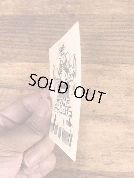 ビッグダディーエドロスのドラッグレーサーズの60年代ビンテージ水張りステッカー