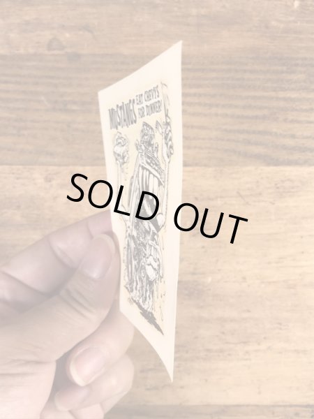 ビッグダディーエドロスのマスタングモンスターの60年代ビンテージ水張りステッカー