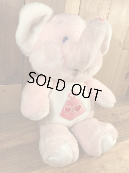 ケアベアカズンズの象の80年代ビンテージ縫いぐるみ