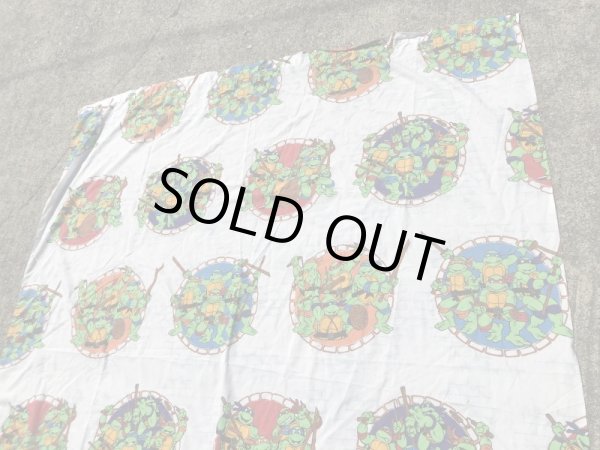 ミュータントニンジャタートルズのツインサイズの90年代ビンテージフラットシーツ