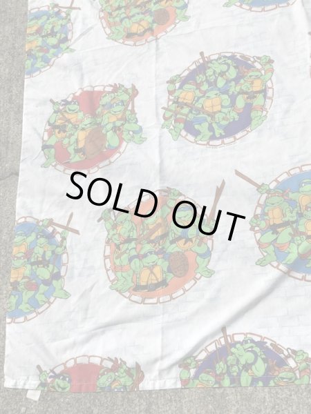 ミュータントニンジャタートルズのツインサイズの90年代ビンテージフラットシーツ