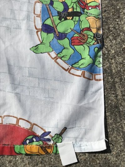 画像2: Teenage Mutant Ninja Turtles Twin Flat Sheet　タートルズ　ビンテージ　フラットシーツ　ツインサイズ　90年代