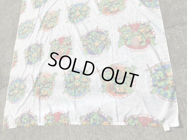 ミュータントニンジャタートルズのツインサイズの90’sヴィンテージフラットシーツ