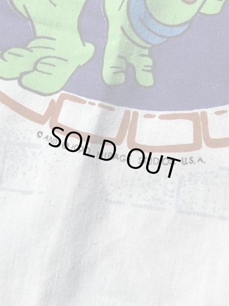 ミュータントニンジャタートルズのツインサイズの90’sヴィンテージフラットシーツ