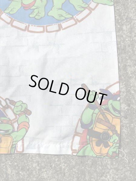 ミュータントニンジャタートルズのツインサイズの90’sヴィンテージフラットシーツ