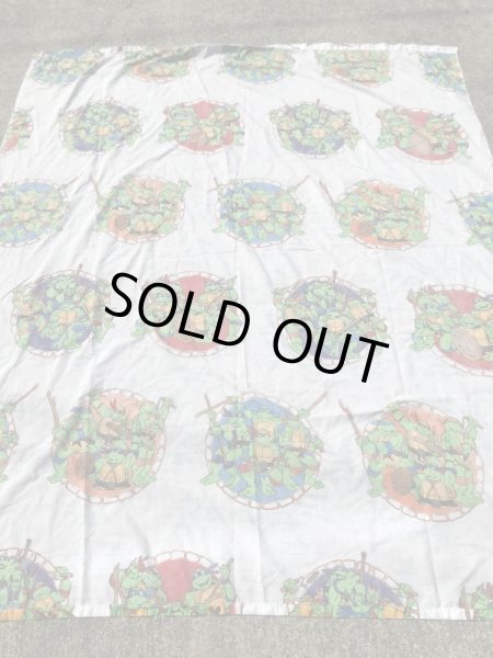 ミュータントニンジャタートルズのツインサイズの90’sヴィンテージフラットシーツ