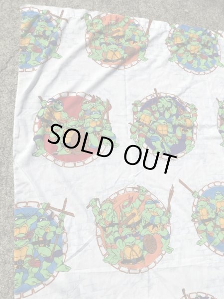 ミュータントニンジャタートルズのツインサイズの90年代ビンテージフラットシーツ