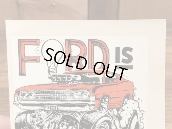 ビッグダディーエドロスのフォードの60年代ビンテージ水張りステッカー