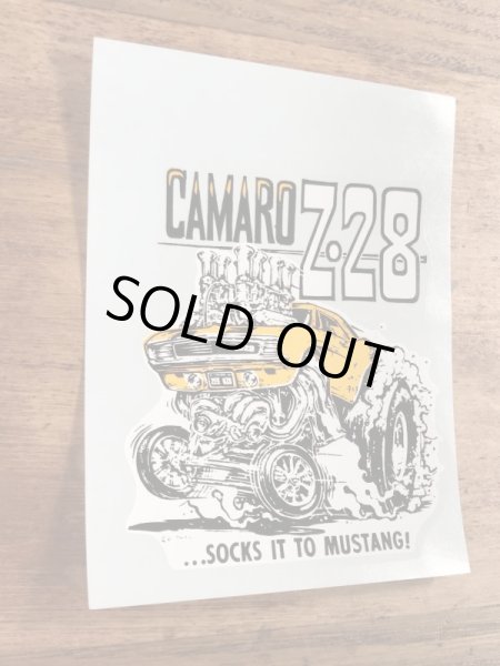 ビッグダディーエドロスのカマロの60年代ビンテージ水張りステッカー