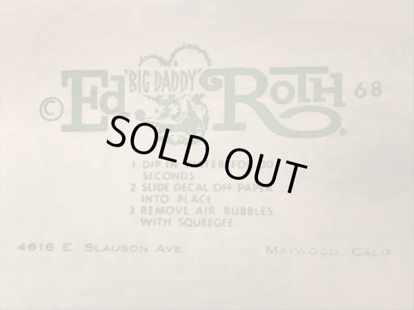 Ed “Big Daddy” RothのFord Is The Best Idea!の60’sヴィンテージウォータースライドデカール