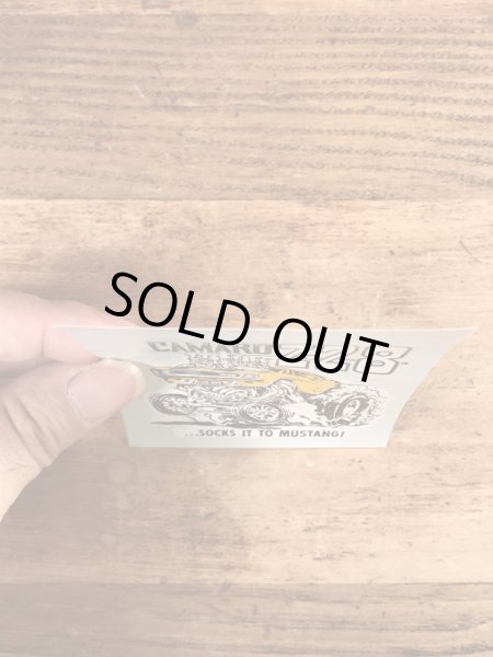 Ed “Big Daddy” RothのCamaro Z 28の60’sヴィンテージウォータースライドデカール