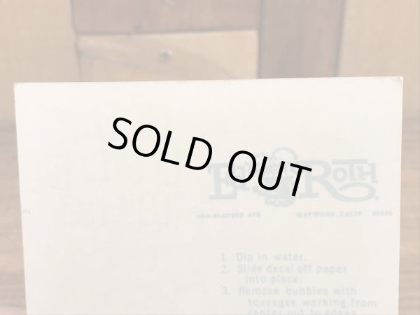 Ed “Big Daddy” RothのFightin' Leather Necksの60’sヴィンテージウォータースライドデカール