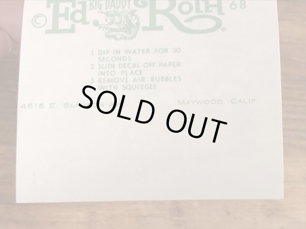 ビッグダディーエドロスのカマロの60年代ビンテージ水張りステッカー